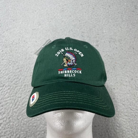 usga Other - 2018 US Open Shinnecock Hills Hat Cap Strap Back Mens One Size Green Golf USGA